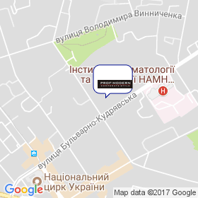 Prof-Modern, TM Представництво на мапі Prof-Modern, TM Представництво на мапі