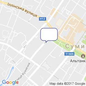 Суми-ПЛАСТБАУ на мапі