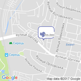 Югов-Проект на мапі Югов-Проект на мапі