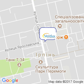 Вентлюкс на мапі Вентлюкс на мапі