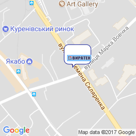 ВІРАТЕК на мапі ВІРАТЕК на мапі