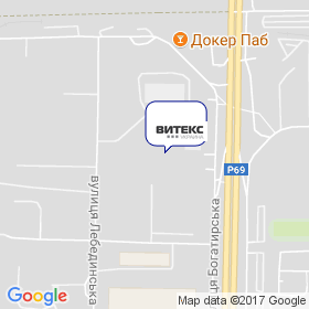 Вітекс Україна на мапі