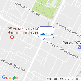 Водобур на мапі