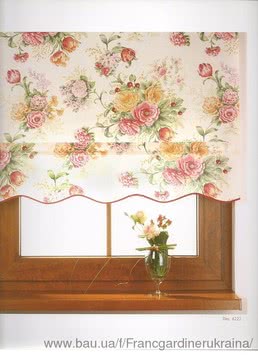 Рулонные шторы с узором "Розы" Рулонные шторы с узором "Розы"