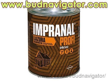 Стійкий лазурний лак для дерева на водній основі Impranal Profi, чеського виробництва.