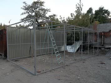 Металлический гараж в Донецкой области изготовление и установка