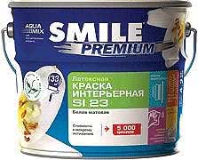 Краска SMILE Premium SI-23 латексная, белая матовая