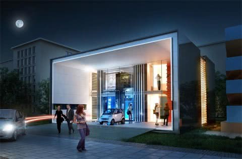 В університеті Штутгарта представлена концепція будинку з надлишковою енергією для електромобілів