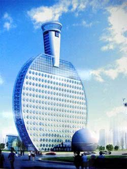 У Китаї побудують готель у вигляді ракетки для пінг-понгу