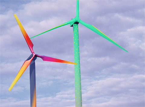 Німецький художник запропонував розглядати вітряні турбіни як твори мистецтва