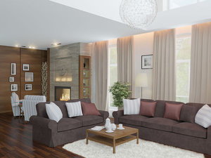 Интерьер гостиной  для частного дома. &mdash; de-form