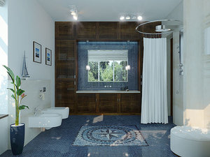 Интерьер ванной комнаты для хозяев. &mdash; de-form