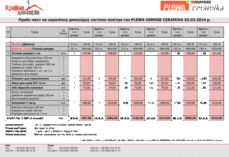 Прайс Лист Osmose LAS &mdash; Країна Димарів