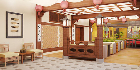 Дизайн интерьера корейского ресторана — Лазутін Дизайн Дизайн интерьера корейского ресторана — Лазутін Дизайн