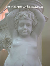 Камин из мрамора с резьбой &mdash; Мрамор-камин