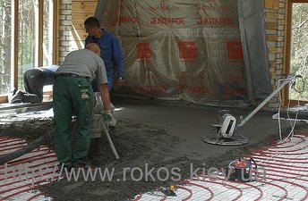 Полусухая стяжка полов, плоских крыш, перекрытий  машинная — РОКОС Полусухая стяжка полов, плоских крыш, перекрытий  машинная — РОКОС