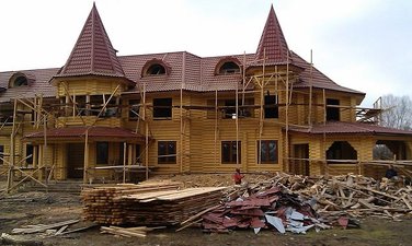 база отдыха из оцилиндрованного бревна &mdash; СДДУ