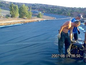 Работы геомембрана &mdash; УТК ЛТД