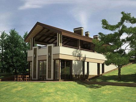 Дом на склоне