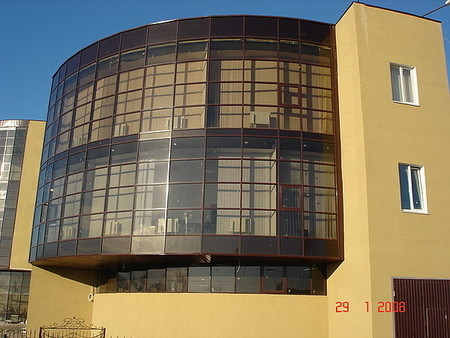 Остекление фасада, алюминий