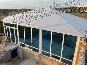 Металлоконструкция и остелкение бассейна &mdash; Аргон-Крым