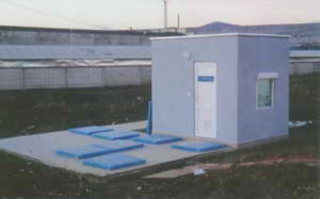 Установка железо бетонного  исполнения с надземной компрессорной