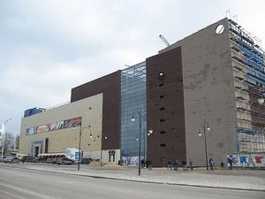 Утепление и облицовка Сканроком стен ТРЦ Французский Бульвар г.Харьков — Фасад-Сервіс Утепление и облицовка Сканроком стен ТРЦ Французский Бульвар г.Харьков — Фасад-Сервіс