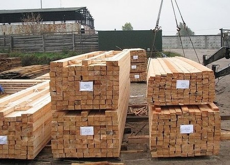 Брус из сосны на экспорт