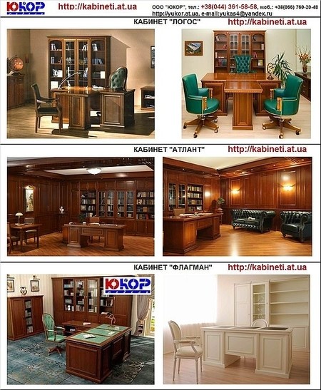 Кабинет директора Киев, кабинеты руководителей Киев, мебель в кабинет директора офиса Украина