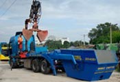 Доставка будівельних сипучих матеріалів і оренда авто з краном-маніпулятором і системою змінних контейнерів