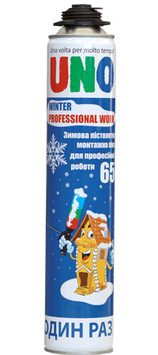 Пена монтажная зимняя UNO Professional Work 65 Winter.