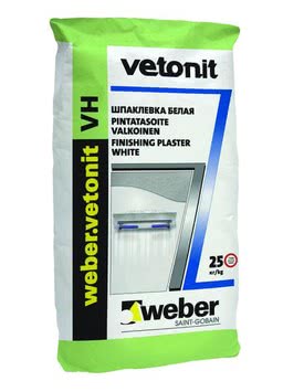 Влагостойкая шпаклевка Weber-Vetonit VH (Ветонит ВХ) Влагостойкая шпаклевка Weber-Vetonit VH (Ветонит ВХ)
