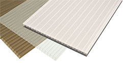 Сотовый Поликарбонат Sunlite (Twin wall) 4мм прозрачный
